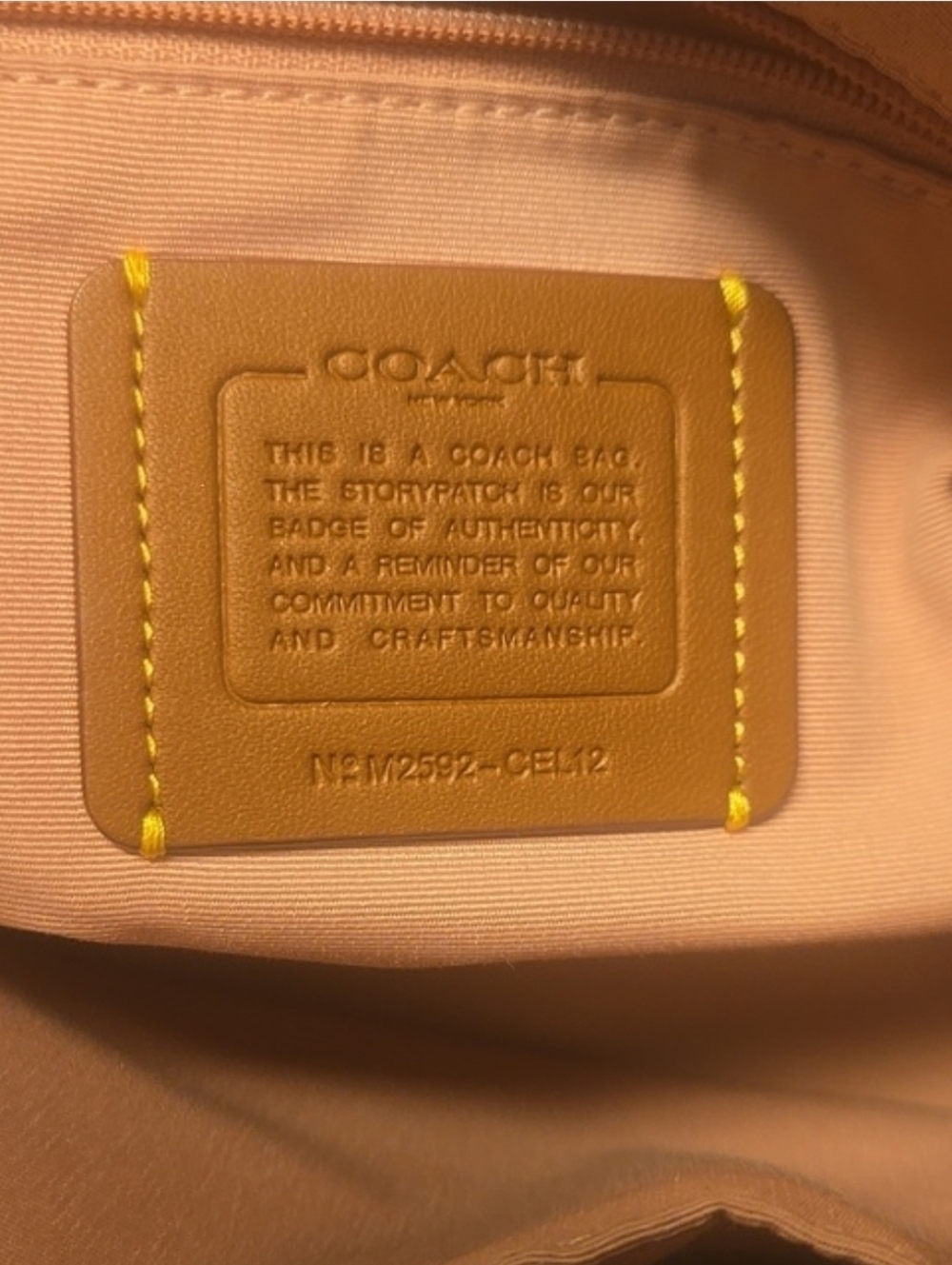 Coach Pink Signature Small Hobo Shoulder Bag with Tan Trim - Picture 13 of 13